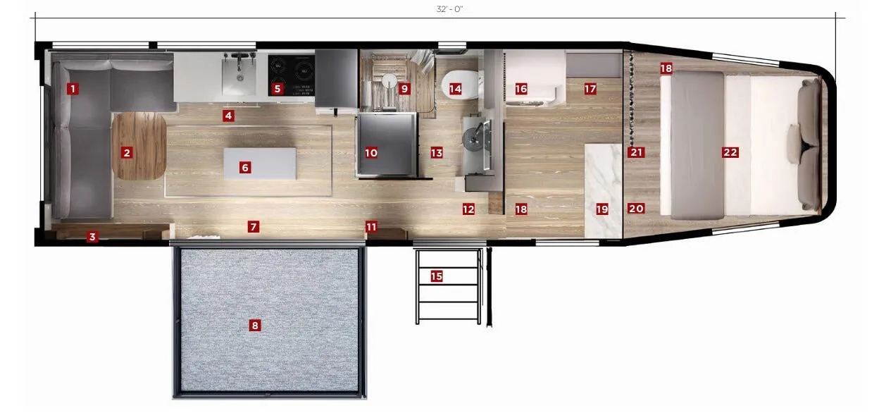 Living Vehicle GT Series GT32 floor plan