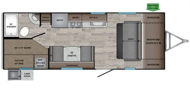 CrossRoads Sunset Trail Super Lite 215BH floor plan