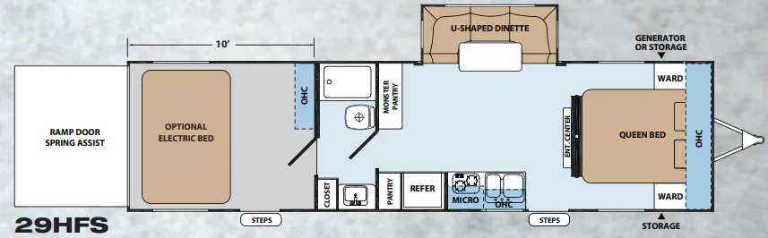 Forest River XLR Hyperlite 29HFS floor plan