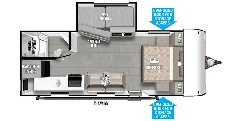 Forest River Wildwood FSX 162VIEW floor plan
