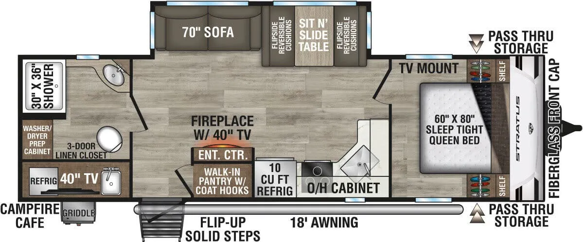 2024 Venture RV Stratus SR261VRB - Floor plan