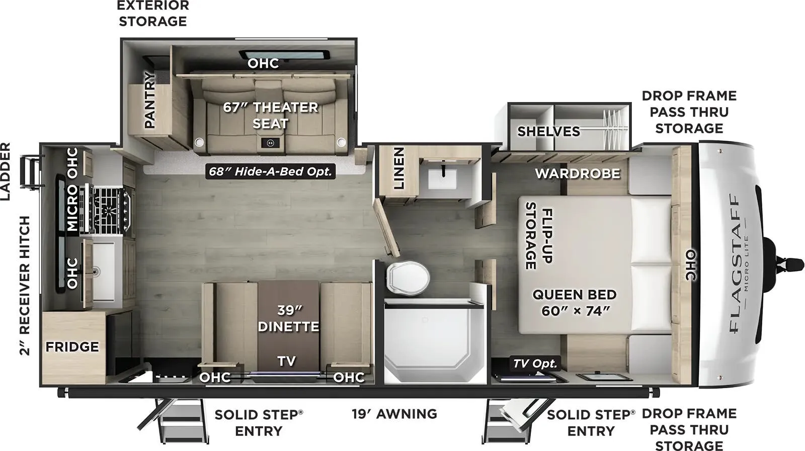 Forest River Flagstaff Micro Lite 25SRK floor plan