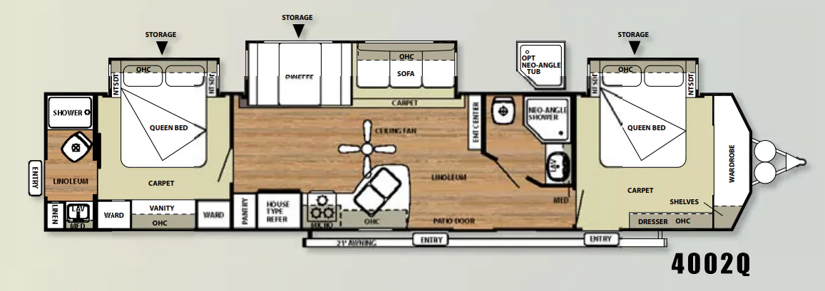 Forest River Salem Villa 4002Q floor plan