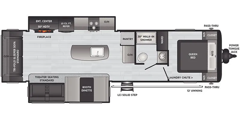 2016 Keystone Hideout 30RLDS - Floor plan