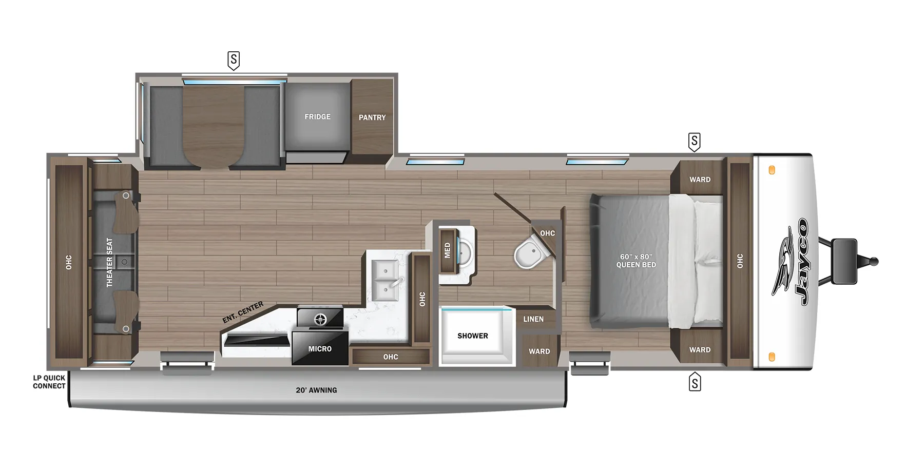 2024 Jayco Jay Feather 26RL - Floor plan