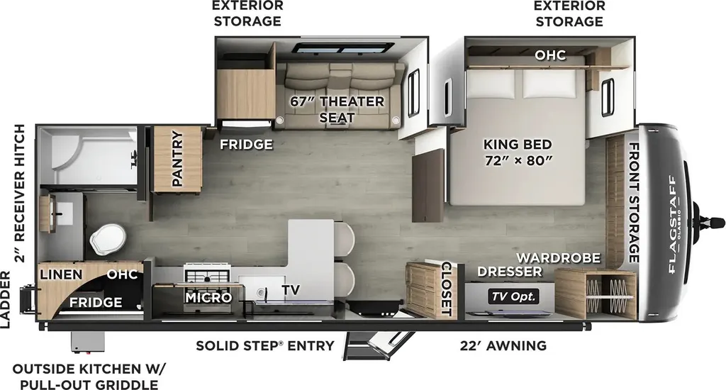 2026 Forest River Flagstaff Classic 826KBS floor plan