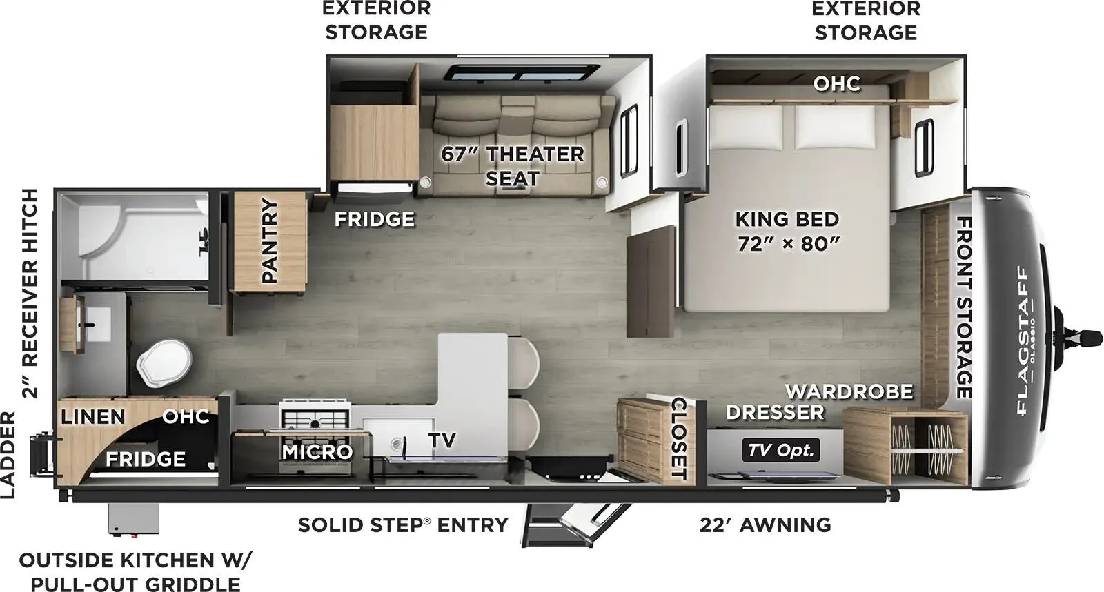 Forest River Flagstaff Classic 826KBS floor plan