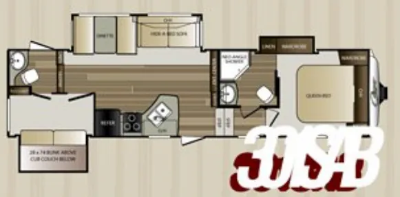 Keystone Cougar 301SAB floor plan