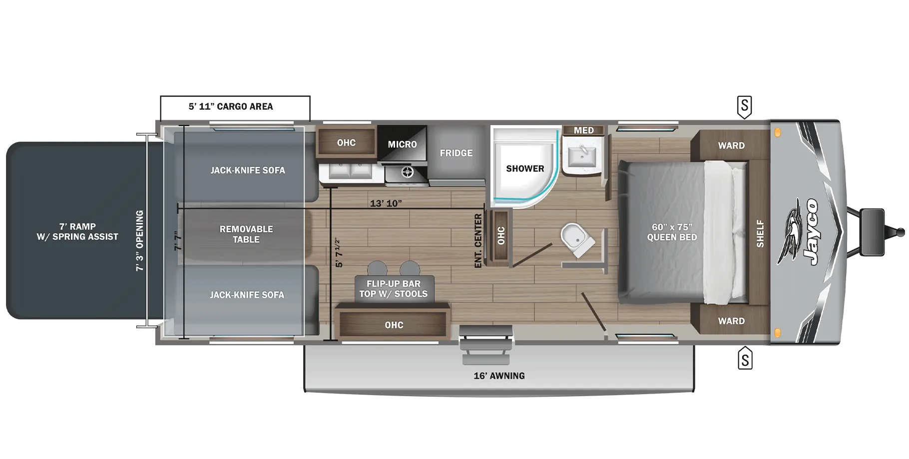 2025 Jayco Jay Flight 265THW - Floor plan