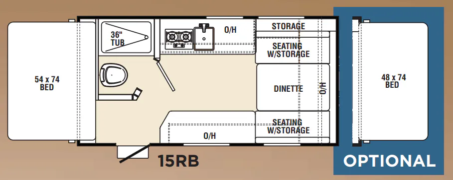 Forest River Viking 15RB floor plan