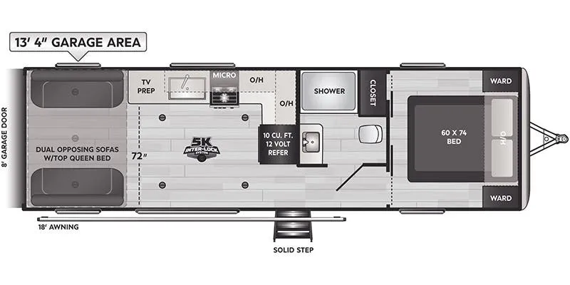 Keystone Fuzion Impact 2813 floor plan