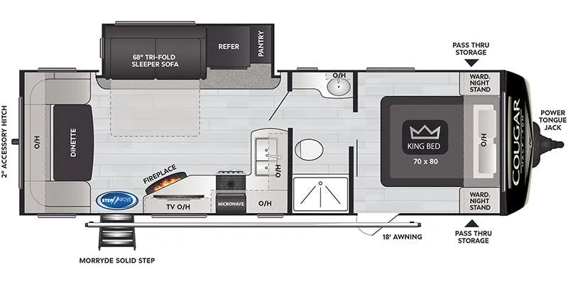 Keystone Cougar Half-Ton 25RDS floor plan
