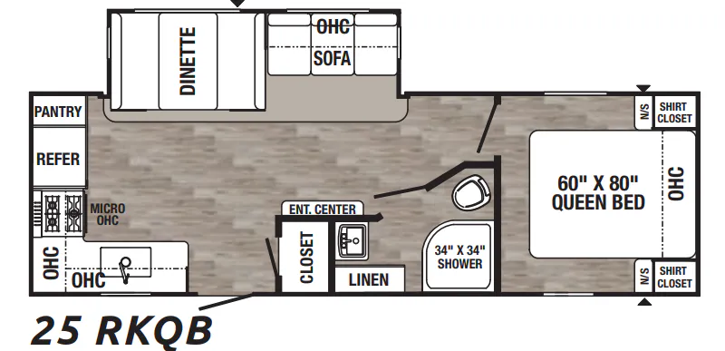 2020 Palomino Puma 25RKQB floor plan