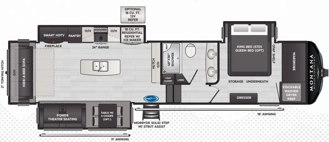 2025 Keystone Montana High Country 331RL - Floor plan