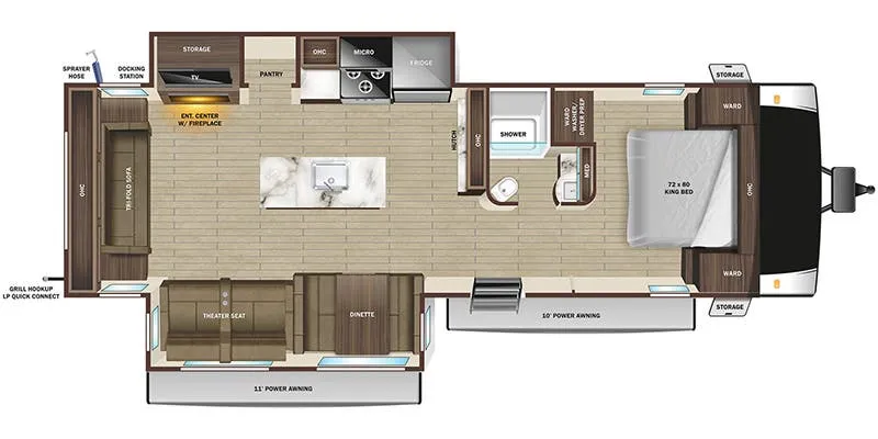 Highland Ridge Light 290RLS floor plan