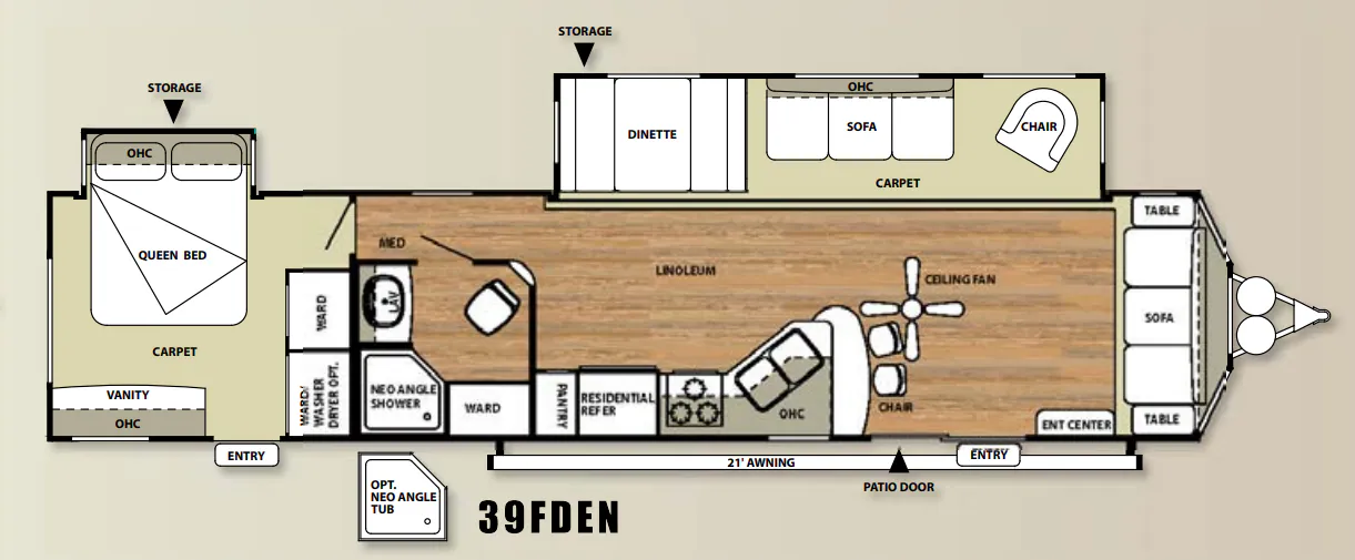 Forest River Salem Villa 39FDEN floor plan