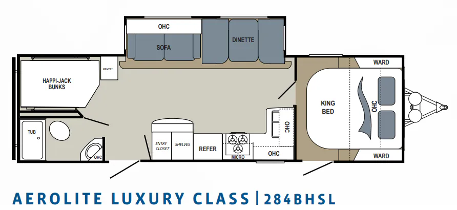 Dutchmen Aerolite Luxury 284BHSL floor plan