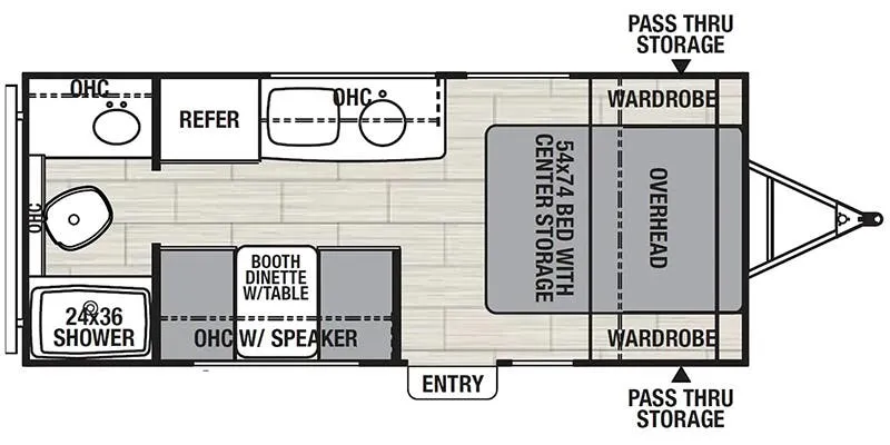 2024 Coachmen Northern Spirit Bijou 18RBB - Floor plan