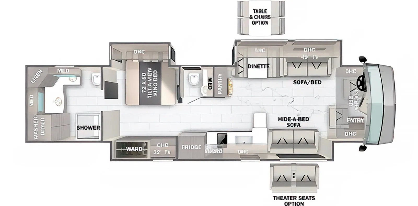 Forest River Berkshire XL 40H floor plan
