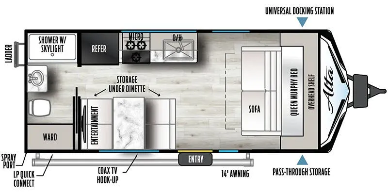 2027 East to West Alta 1600MRB - Floor plan