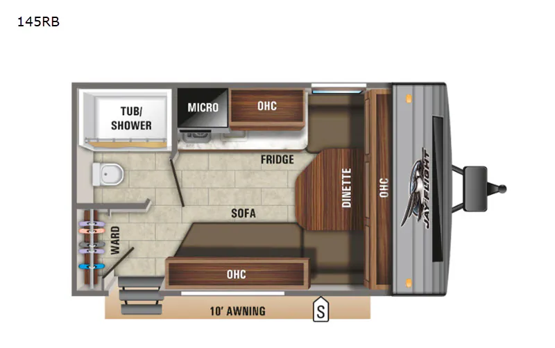 2020 Jayco Jay Flight SLX 7 145RB — Floor plan