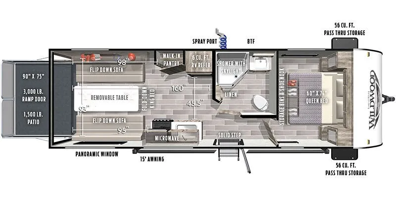 2020 Forest River Wildwood FSX 210RT floor plan