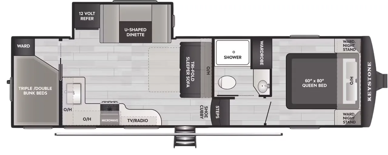 Keystone Arcadia Select 27SBH floor plan