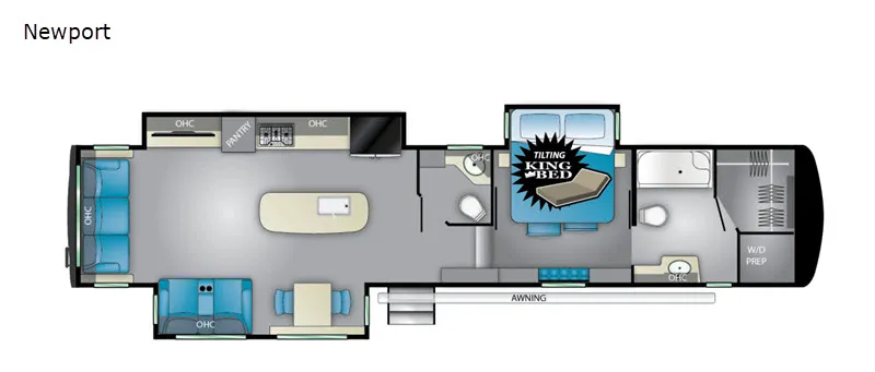 2021 Heartland Landmark 365 Newport floor plan