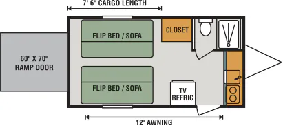 K-Z Sportsmen Classic 140TH floor plan