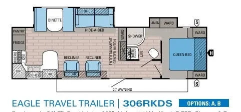Jayco Eagle 306RKDS floor plan