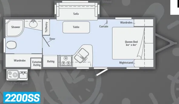 Winnebago Minnie 2200SS floor plan