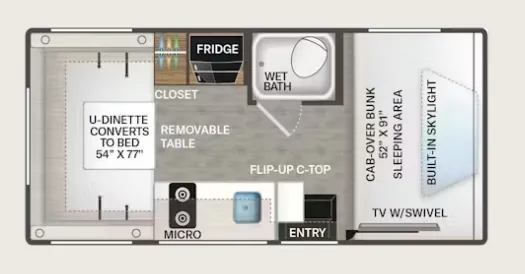 Thor Motor Coach Freedom Eddie Bauer 19ED floor plan