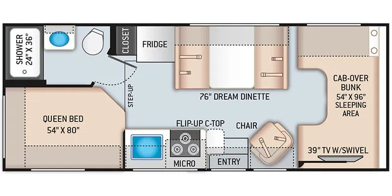 Thor Motor Coach Daybreak 23DB floor plan