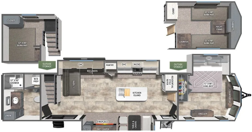 Forest River Puma Vista 420LFT floor plan