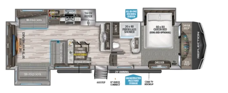 Grand Design Reflection 341RDS floor plan