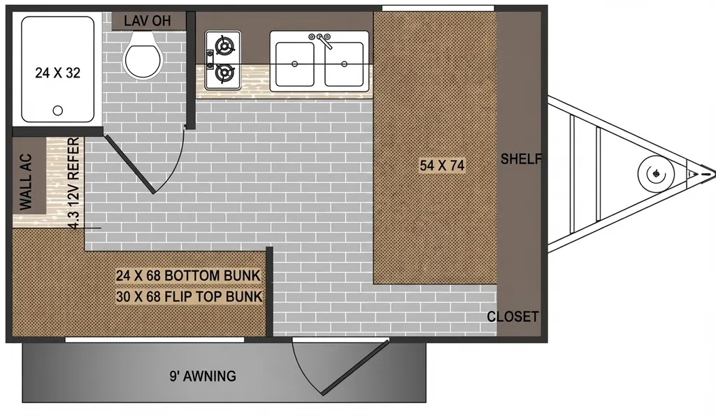2026 Sunset Park RV Sun Lite 13BH floor plan