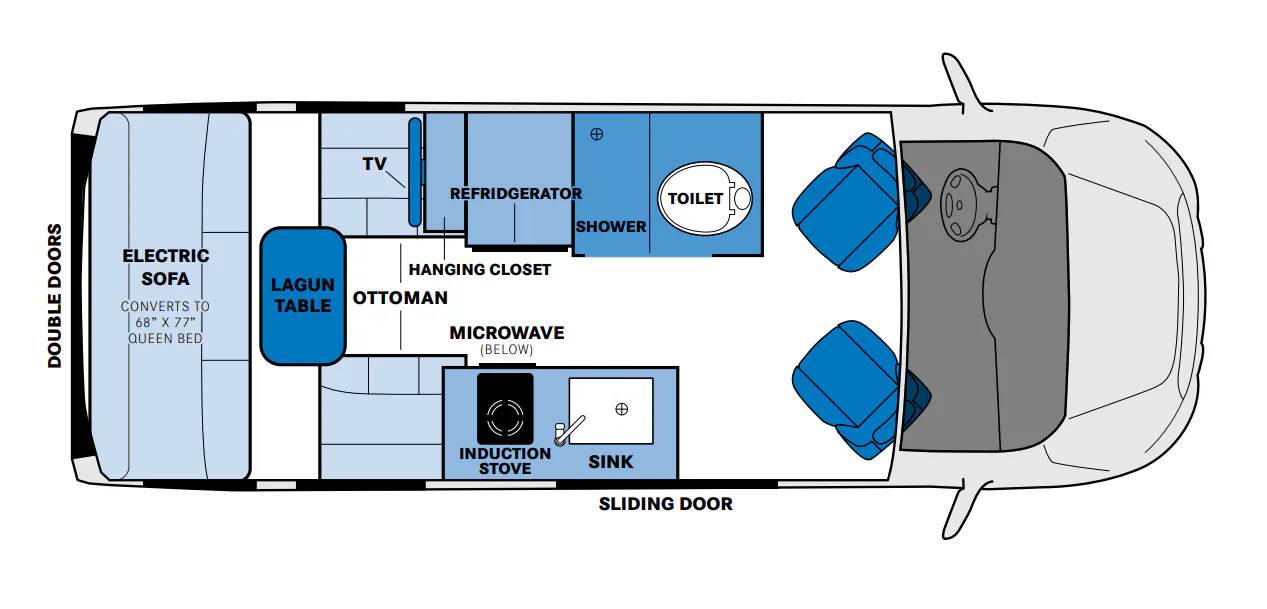 Pleasure-Way Ontour 2.0 floor plan