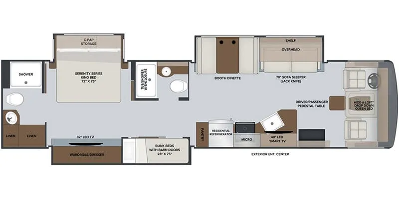 Holiday Rambler Invicta 36DB floor plan