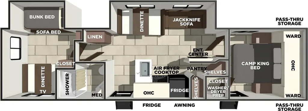 2026 Prime Time RV Tracer 295DB floor plan