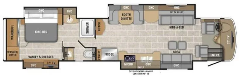 Entegra Coach Cornerstone 45X floor plan