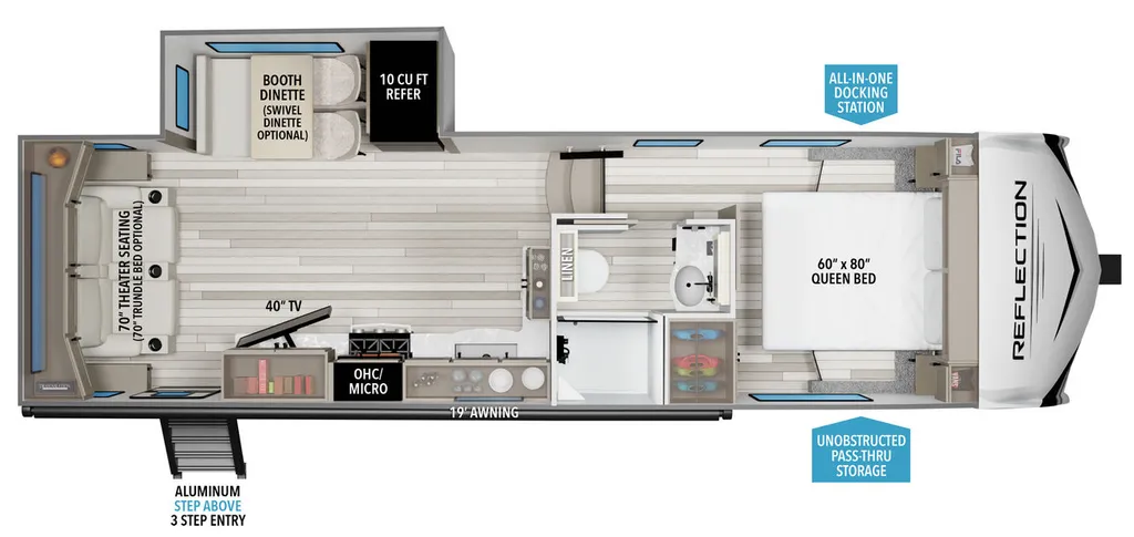 2026 Grand Design REFLECTION 100 SERIES 24RL floor plan