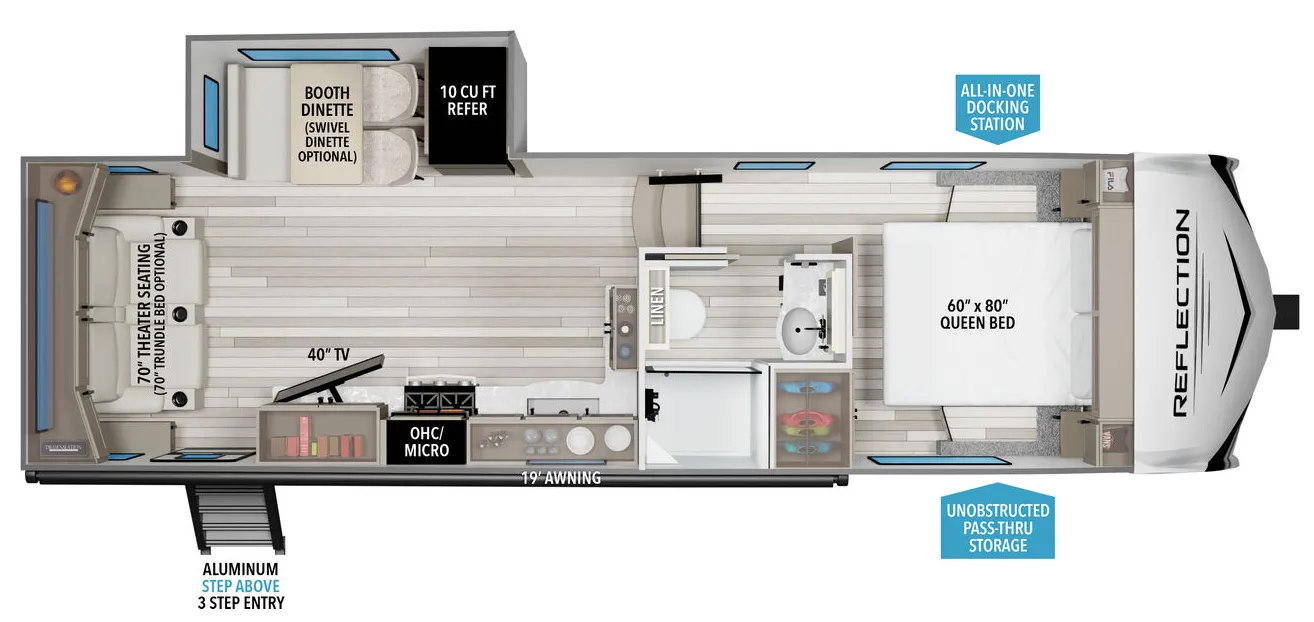 2026 Grand Design REFLECTION 100 SERIES 24RL - Floor plan