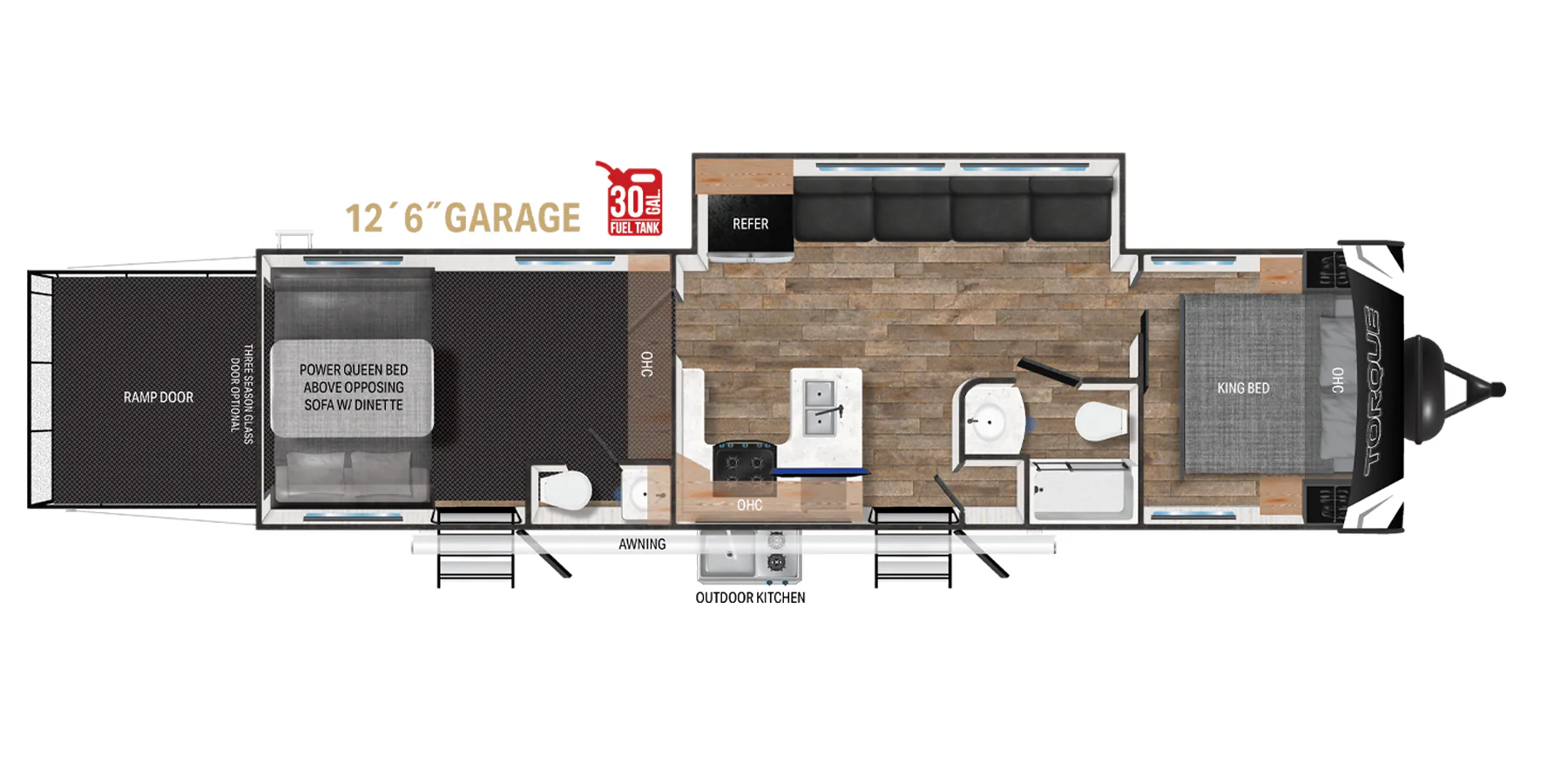 Heartland Torque T322 floor plan