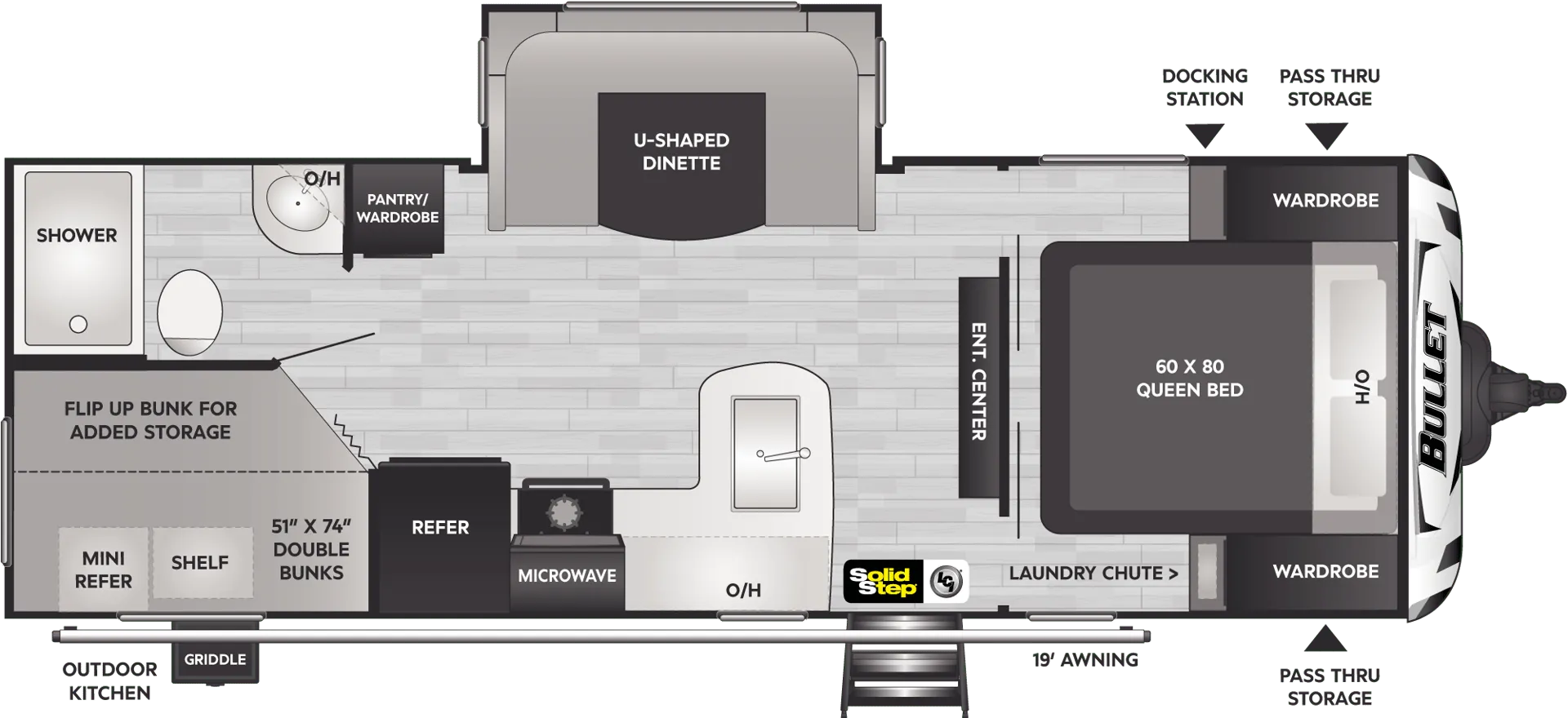 Keystone Bullet 243BHSWE floor plan