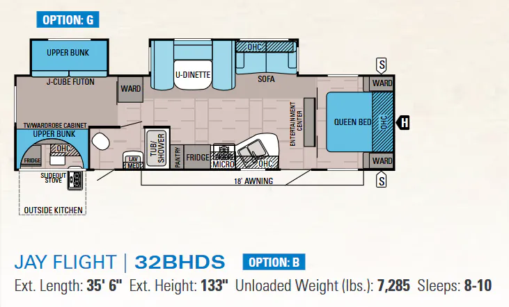 Jayco Jay Flight 32BHDS floor plan