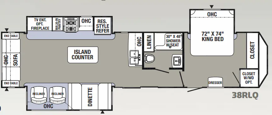 Palomino Puma 38RLQ floor plan