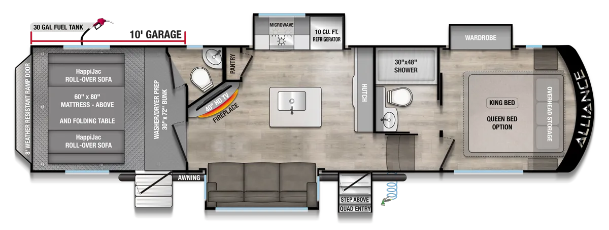 2026 Alliance RV Valor 32A10 - Floor plan