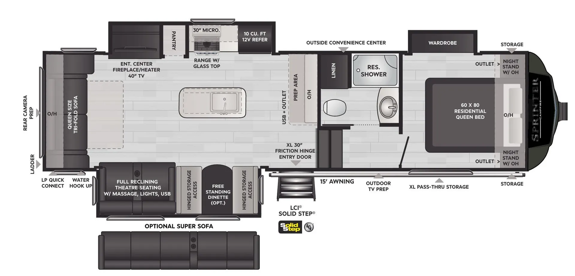 Keystone Sprinter 30RL floor plan