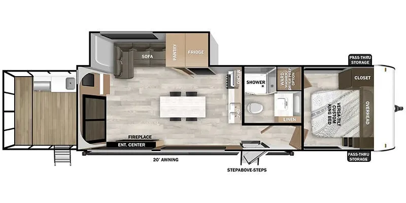 Forest River Wildwood Southwest 32VERANDA floor plan