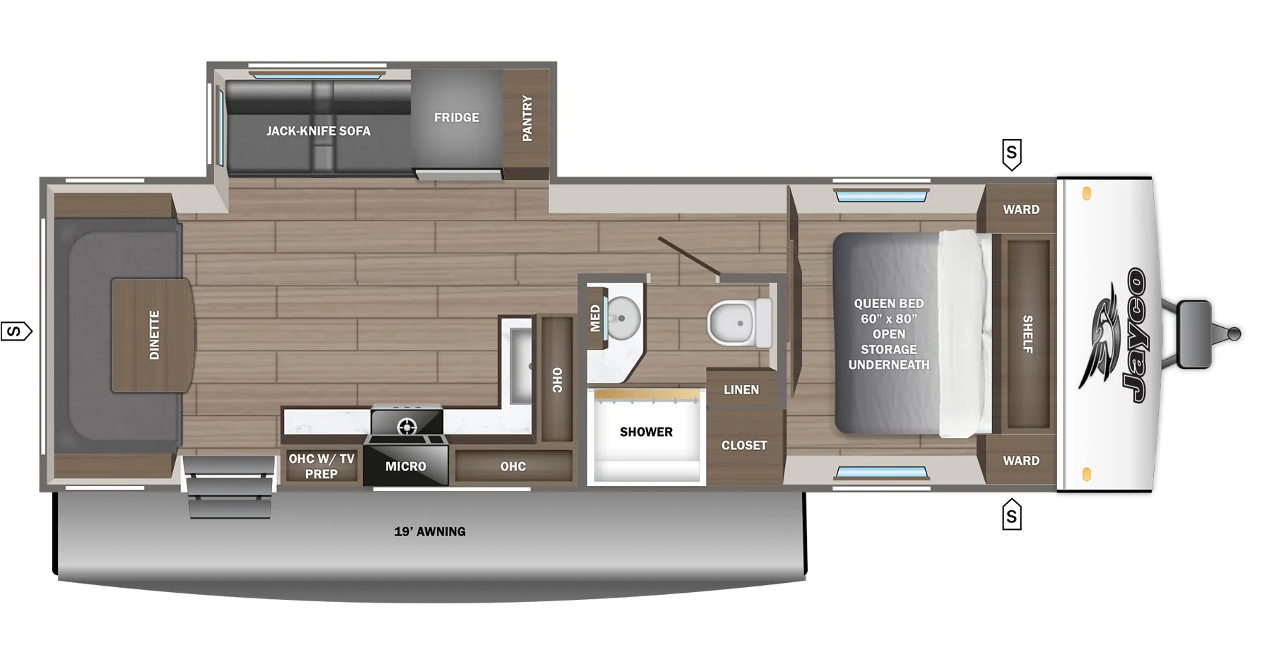 Jayco Jay Feather SL 25RLSL floor plan